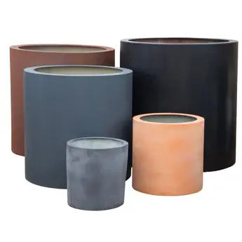 fibreglass geo cylinder planter 723879