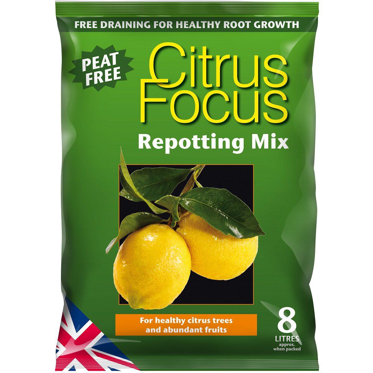 focus peat free citrus repotting compost mix 5025644915652